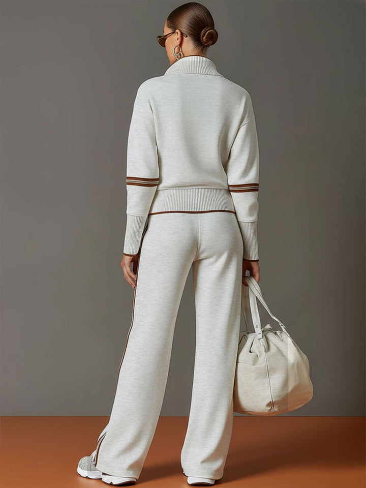Mireva – Ensemble blouse et pantalon à jambes larges