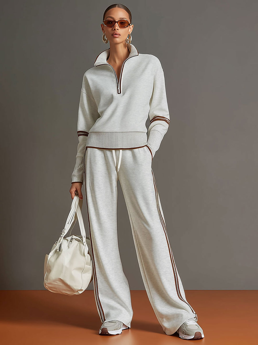 Mireva – Ensemble blouse et pantalon à jambes larges