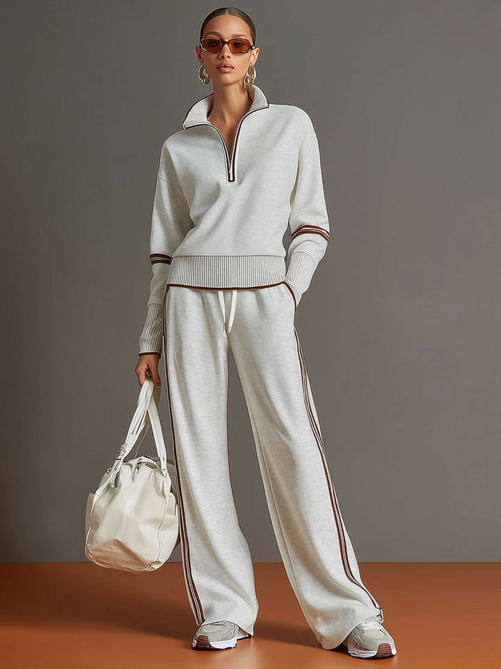 Mireva – Ensemble blouse et pantalon à jambes larges