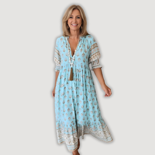 Sorali – robe midi avec lien à franges