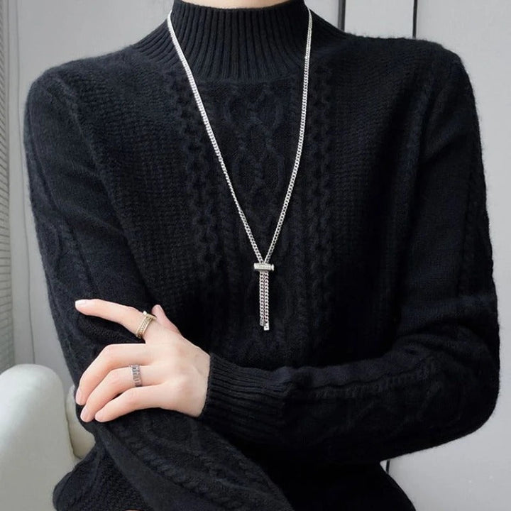 Novira – Pull à col roulé en mélange de coton