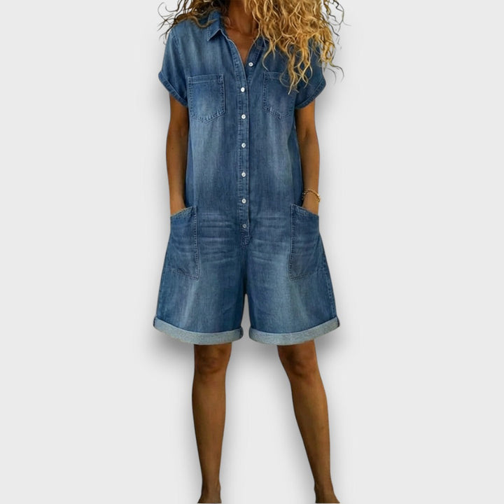 Navira – Salopette en denim à poches