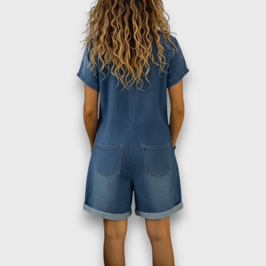 Navira – Salopette en denim à poches