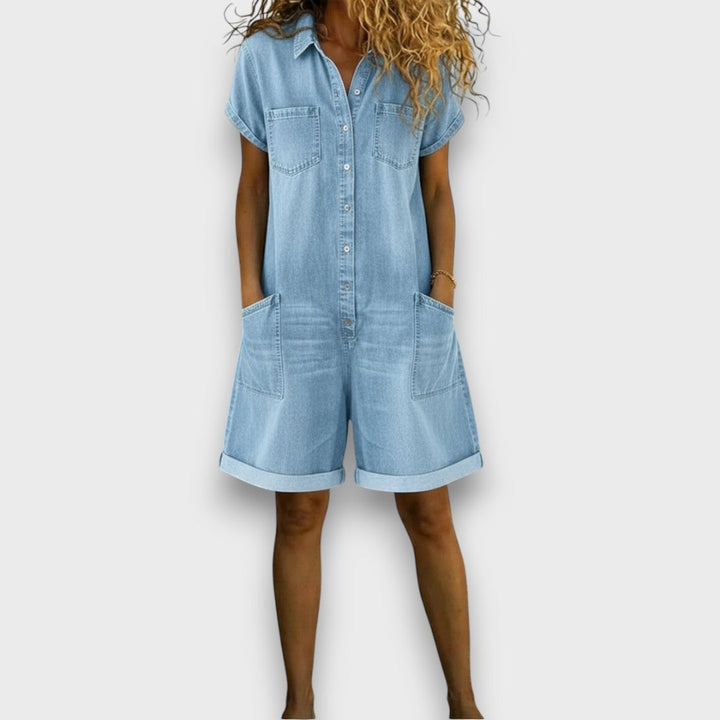 Navira – Salopette en denim à poches