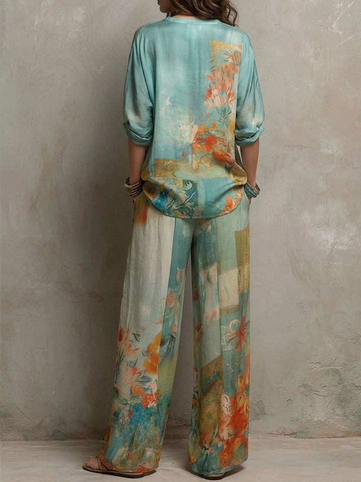 Leniva – Ensemble ample à motif floral