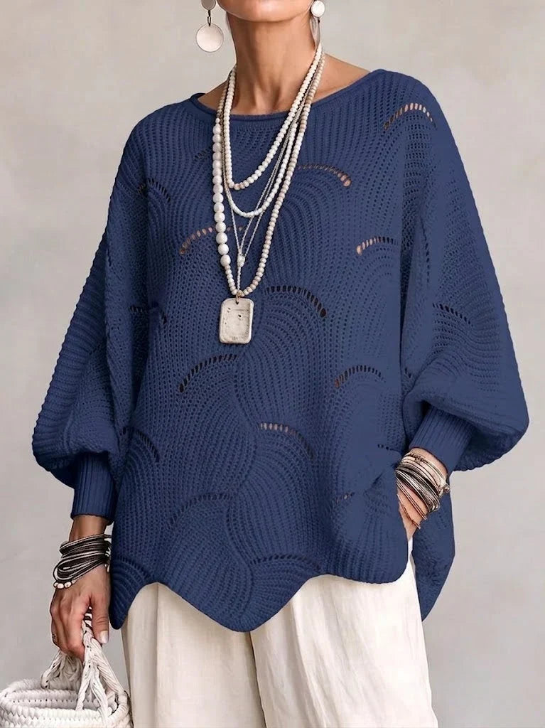 Velira – pull en maille ajourée à motif ondulé