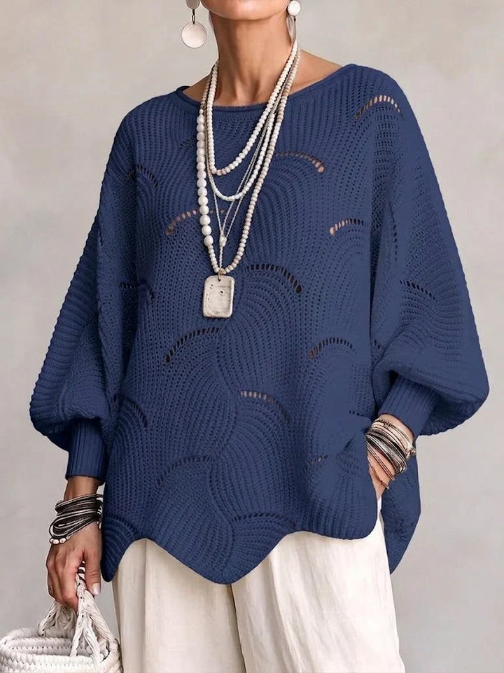 Velira – pull en maille ajourée à motif ondulé