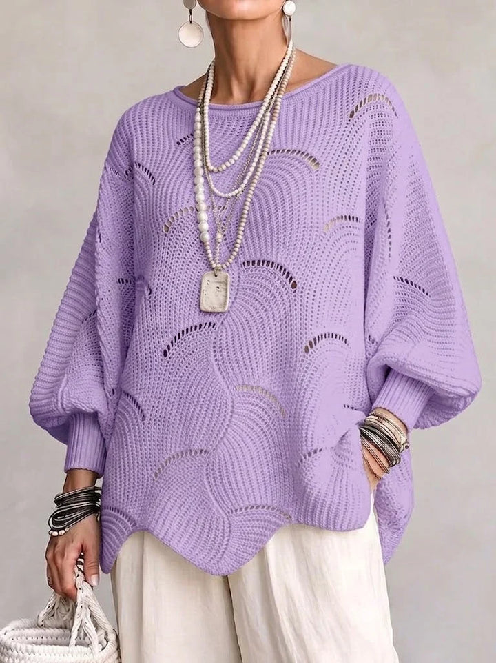 Velira – pull en maille ajourée à motif ondulé