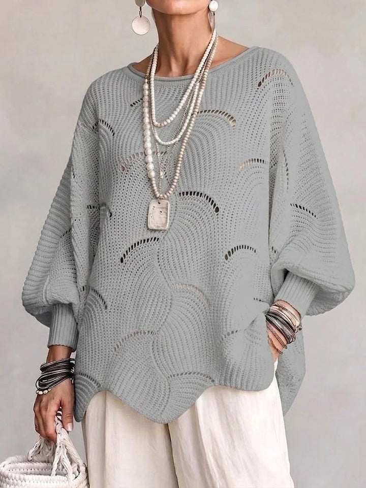 Velira – pull en maille ajourée à motif ondulé