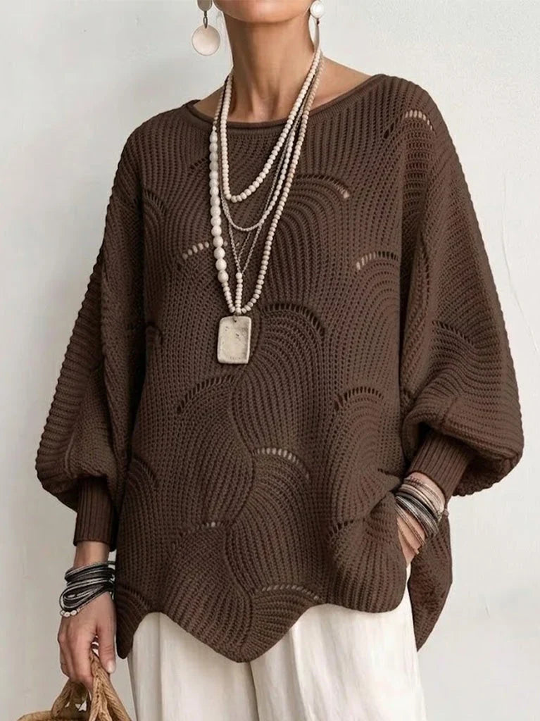 Velira – pull en maille ajourée à motif ondulé