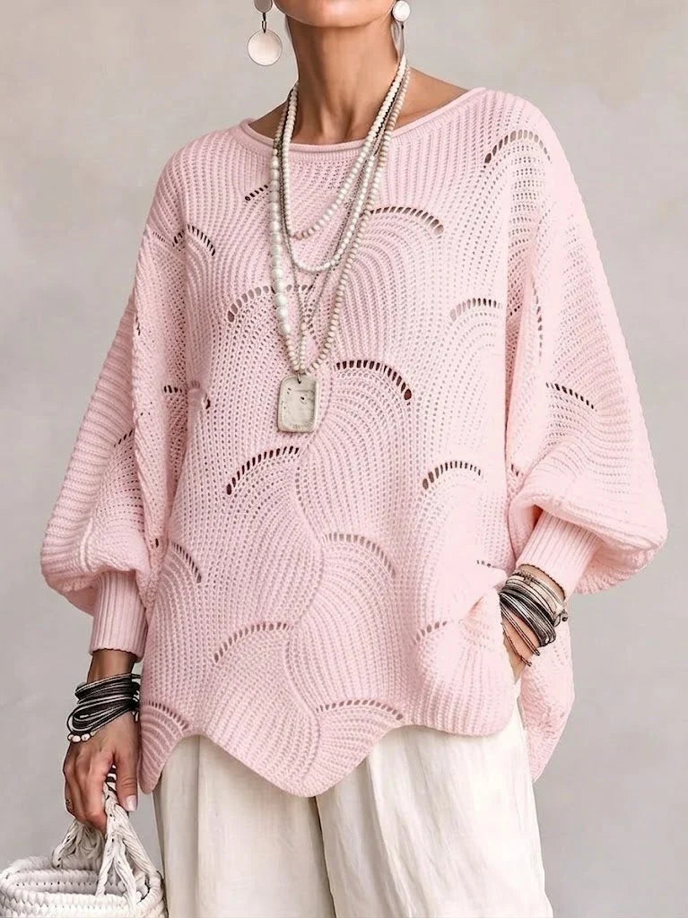 Velira – pull en maille ajourée à motif ondulé