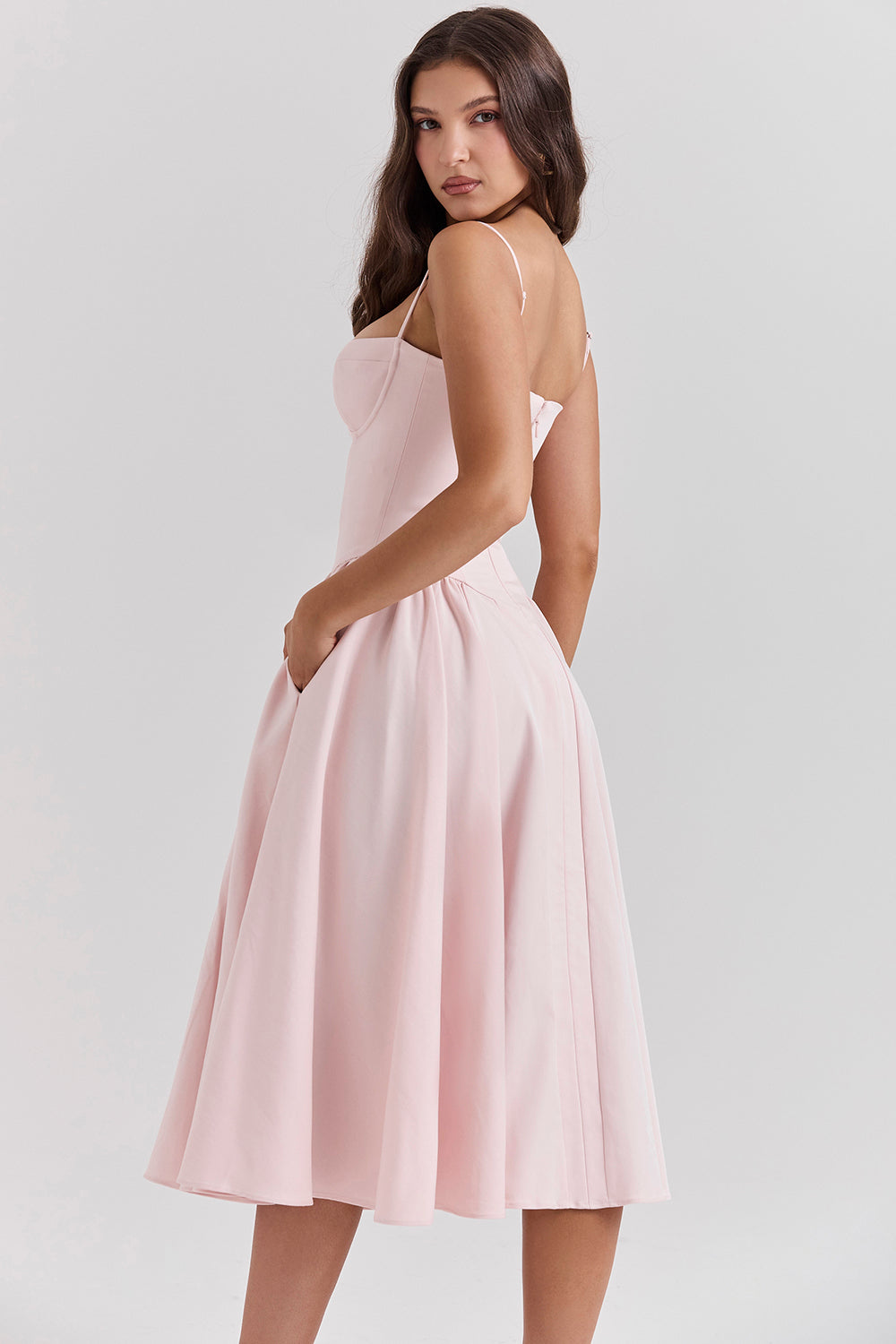 Mevara – robe tissée style corset