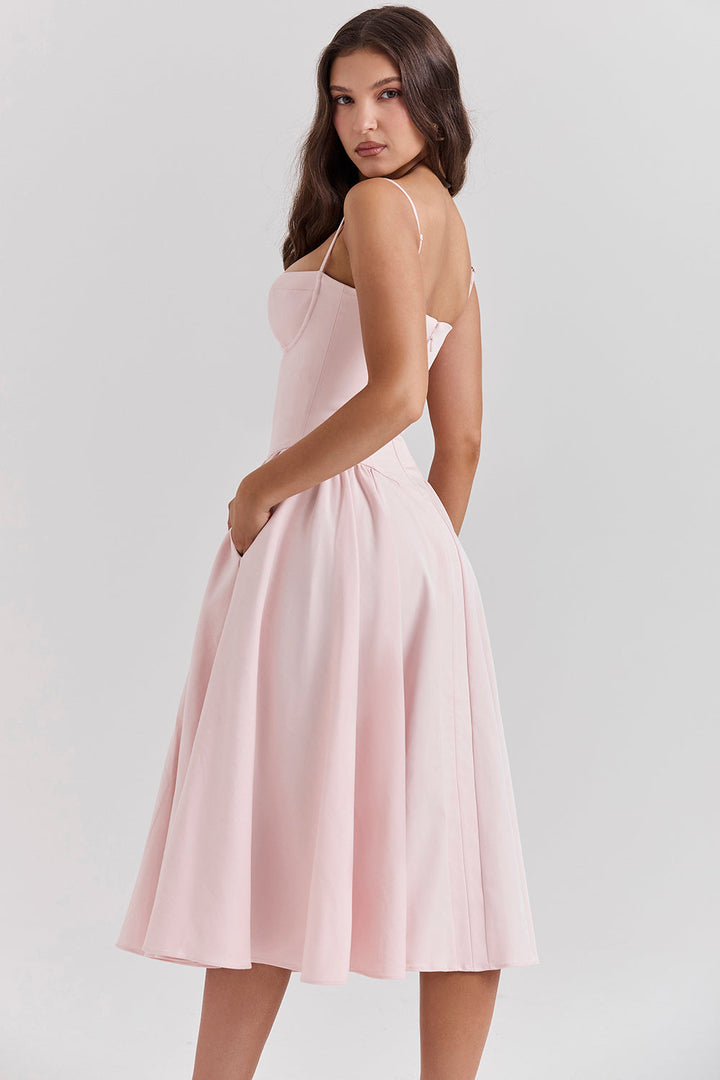 Mevara – robe tissée style corset