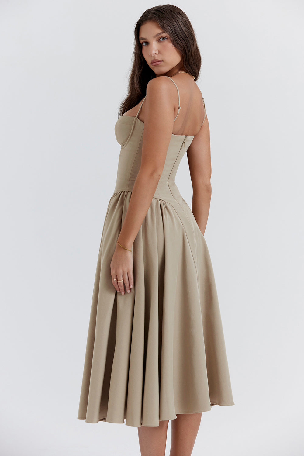 Mevara – robe tissée style corset