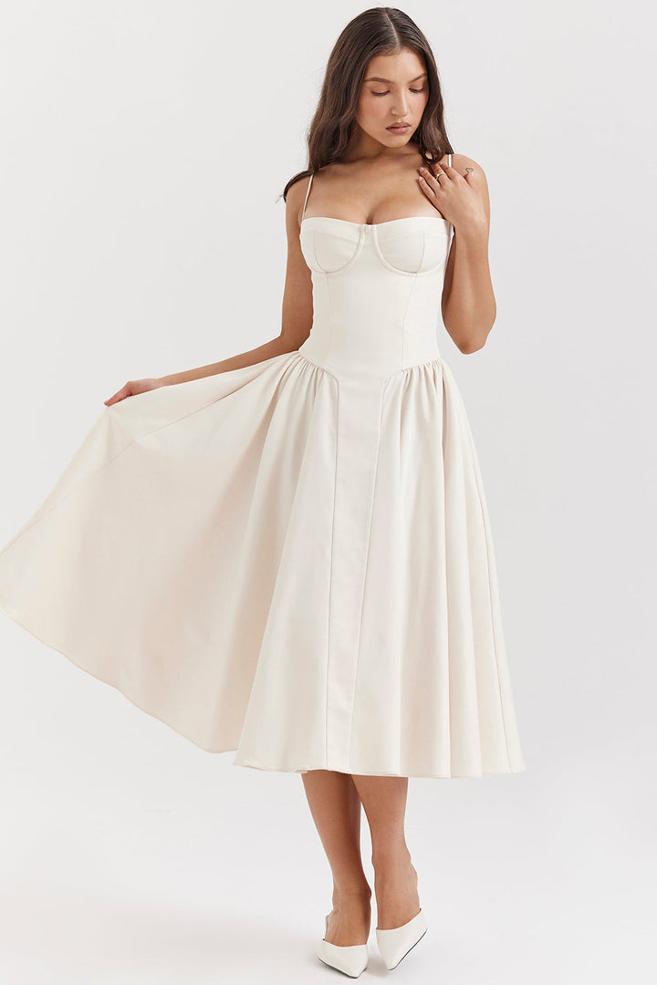 Mevara – robe tissée style corset