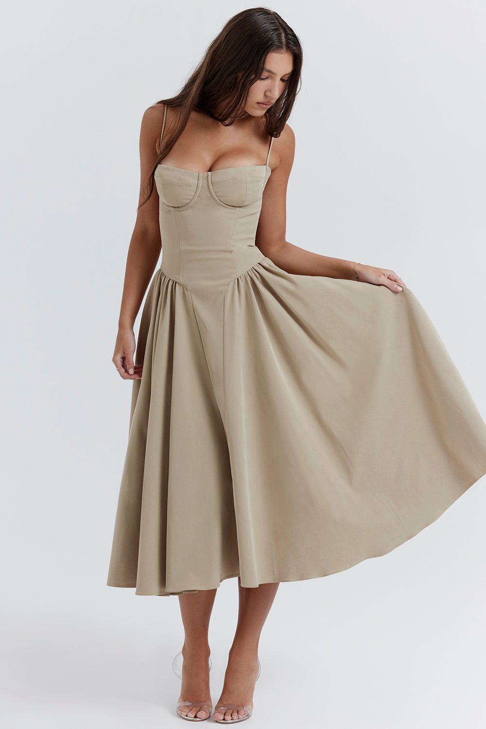 Mevara – robe tissée style corset