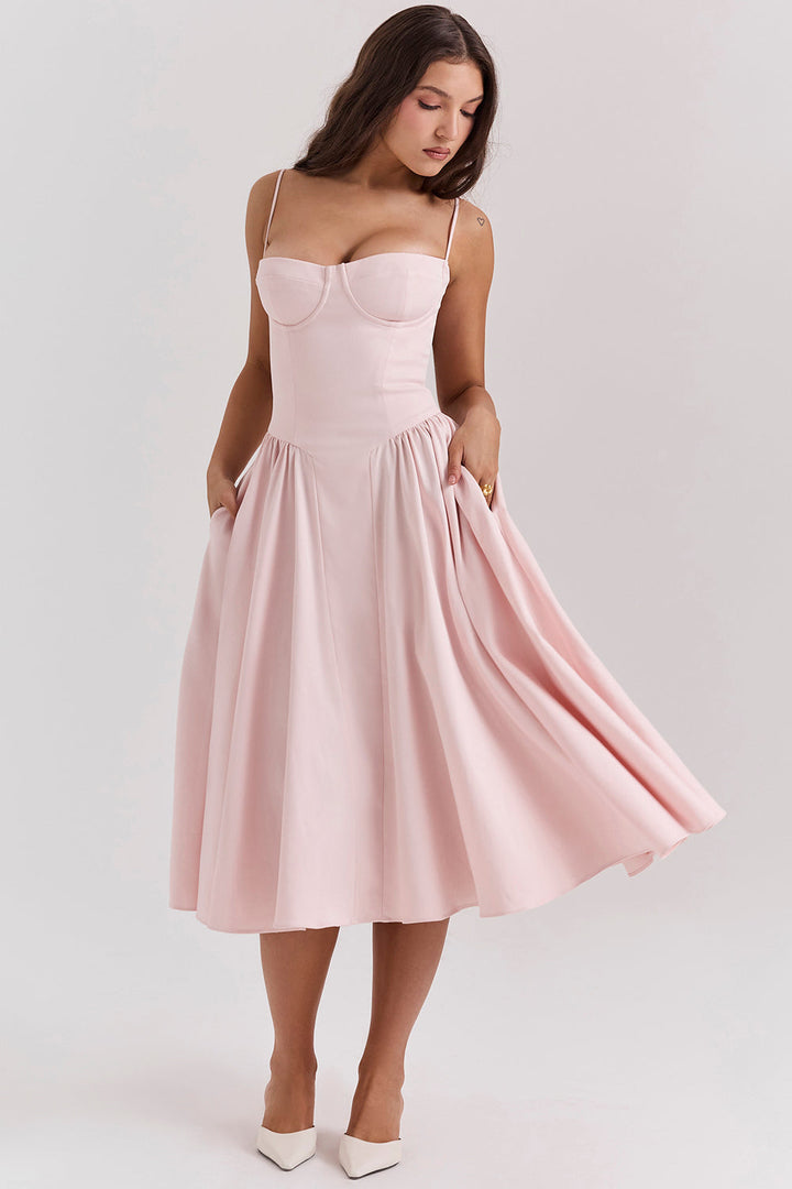 Mevara – robe tissée style corset