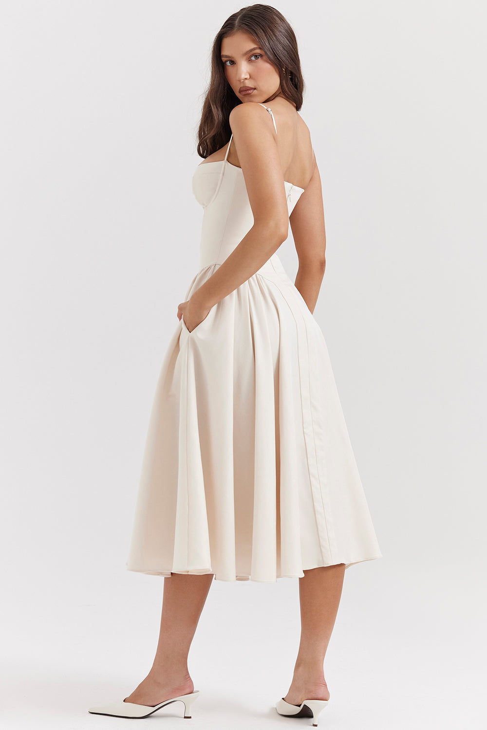Mevara – robe tissée style corset