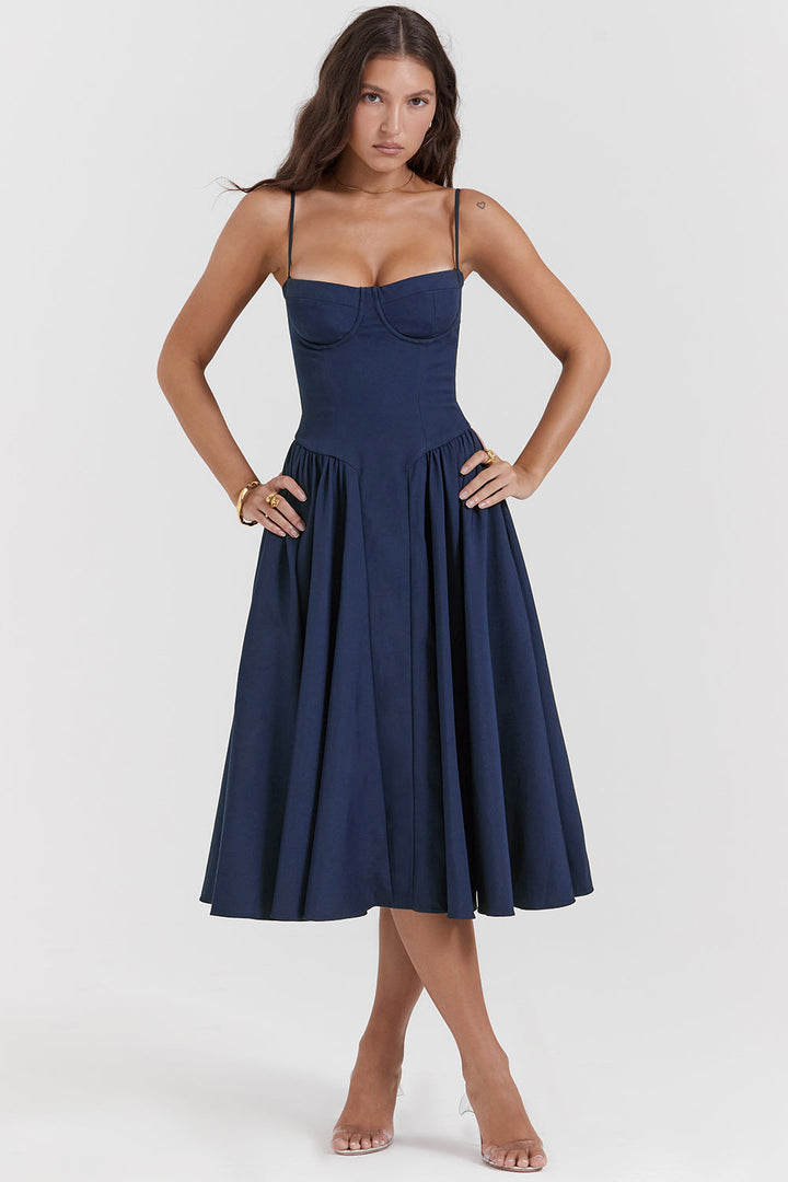 Mevara – robe tissée style corset