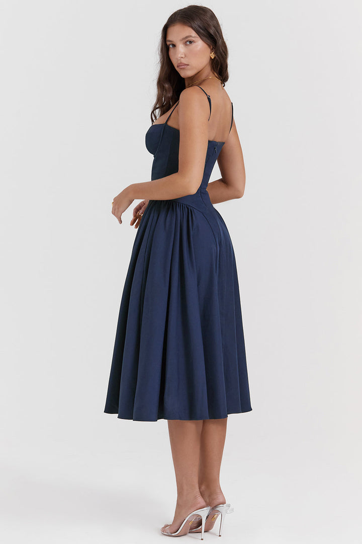 Mevara – robe tissée style corset