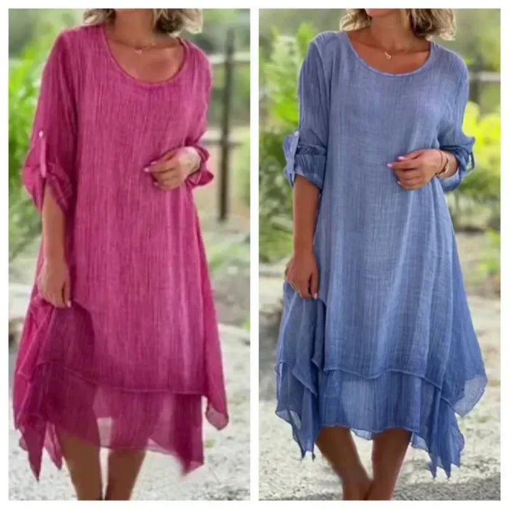 Nalori – Robe à col rond en coton