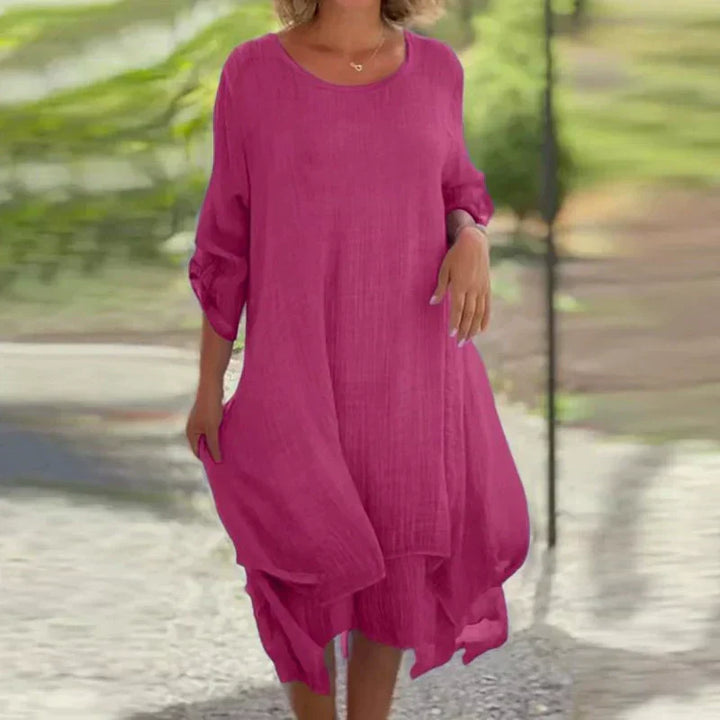 Nalori – Robe à col rond en coton
