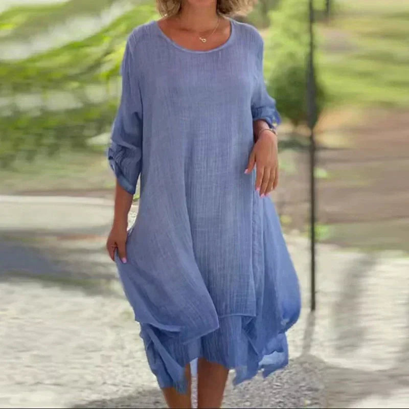 Nalori – Robe à col rond en coton