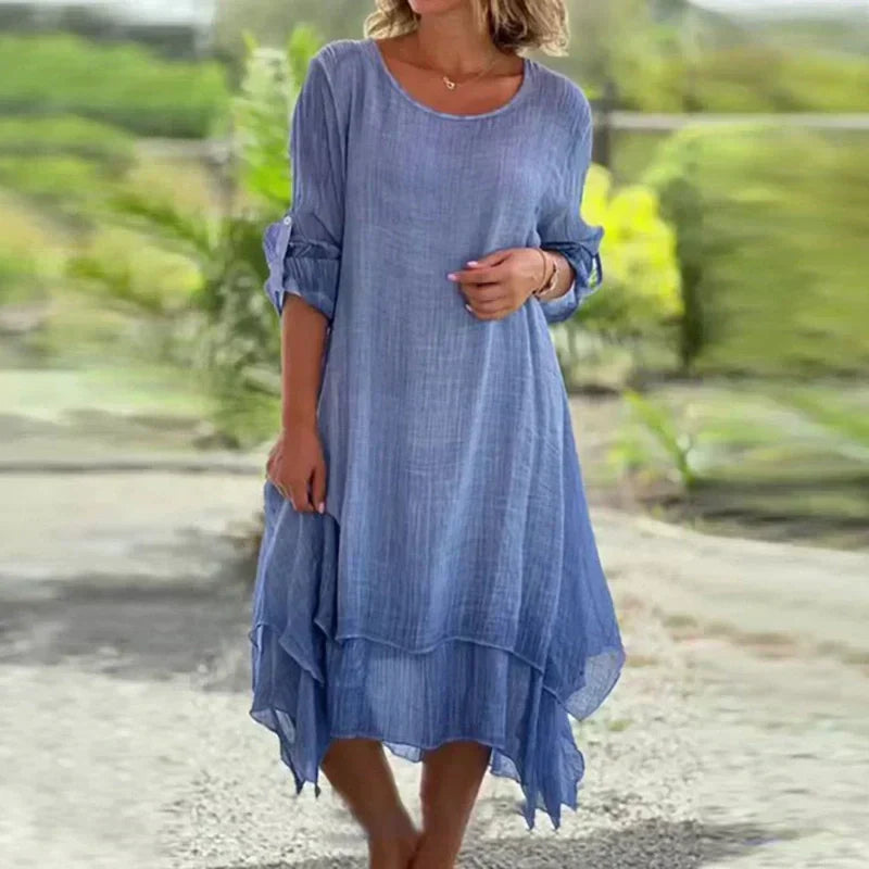 Nalori – Robe à col rond en coton