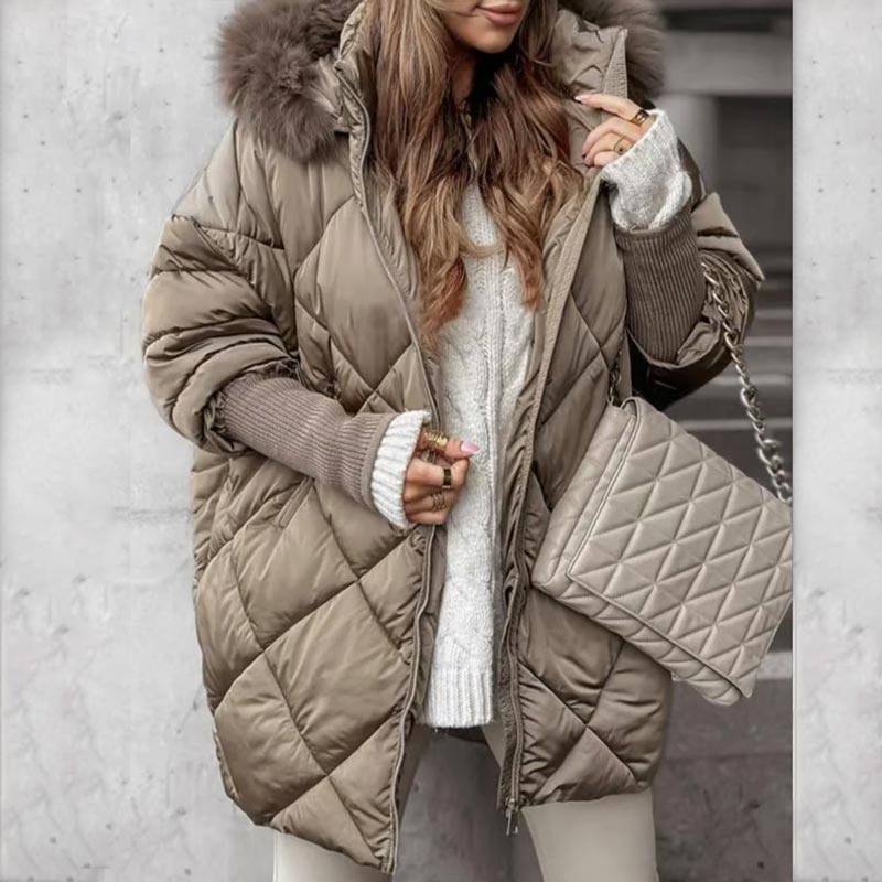 Erelia – Parka rembourrée à manches en tricot