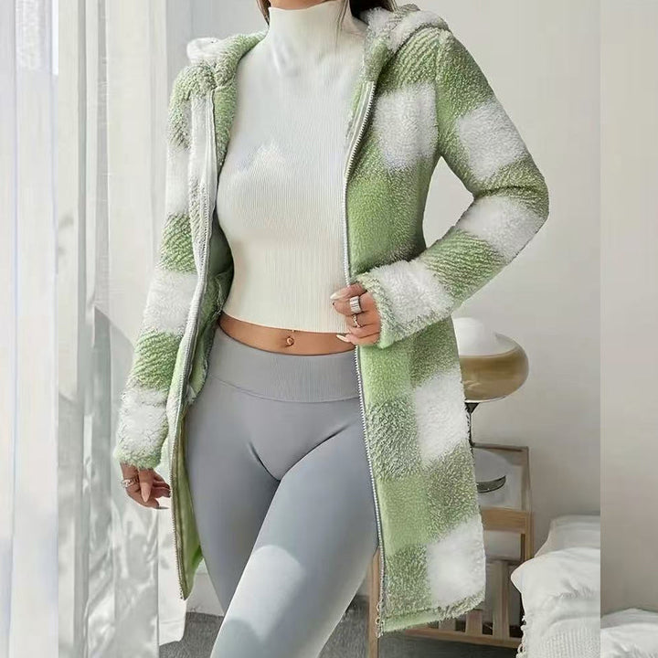 Bemira – Zippé à carreaux Buffalo, sweat à capuche