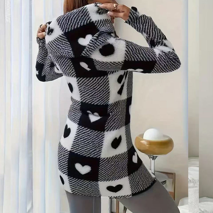 Bemira – Zippé à carreaux Buffalo, sweat à capuche