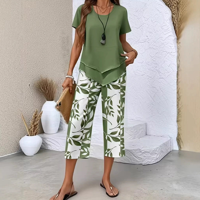 Nalise – Ourlet asymétrique, uni, ensemble