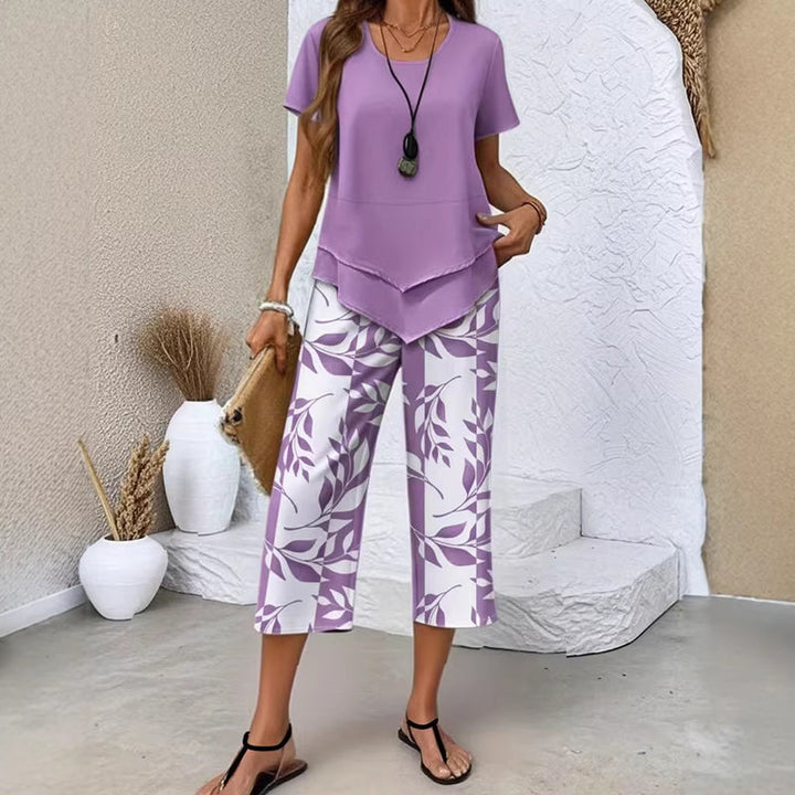 Nalise – Ourlet asymétrique, uni, ensemble
