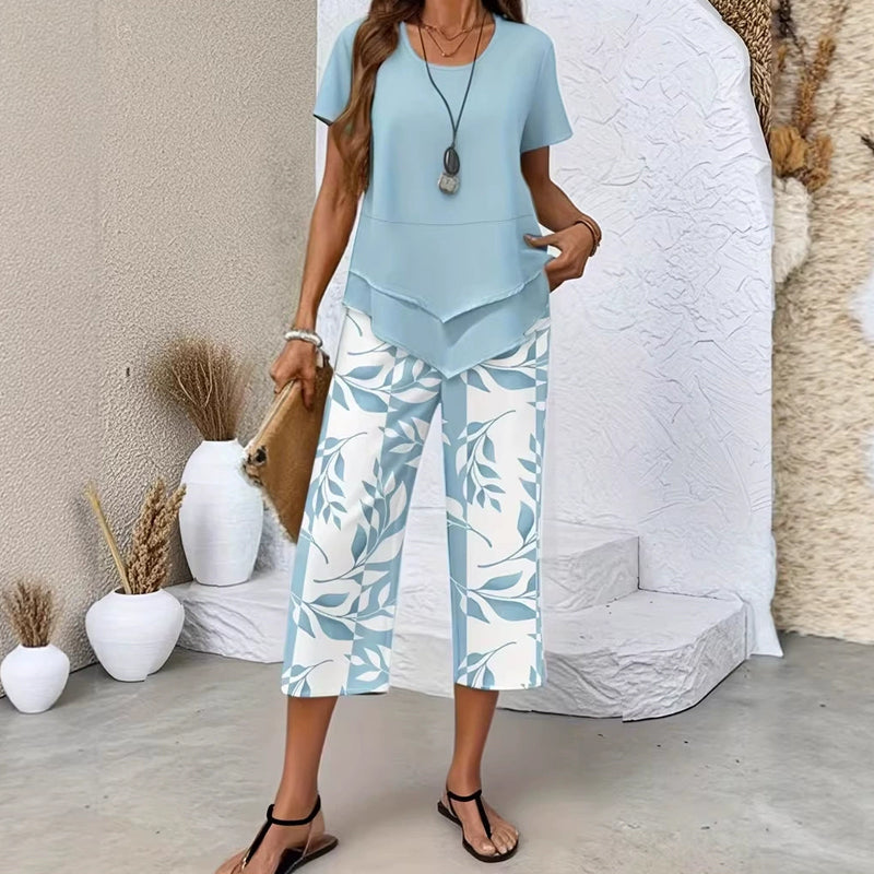 Nalise – Ourlet asymétrique, uni, ensemble
