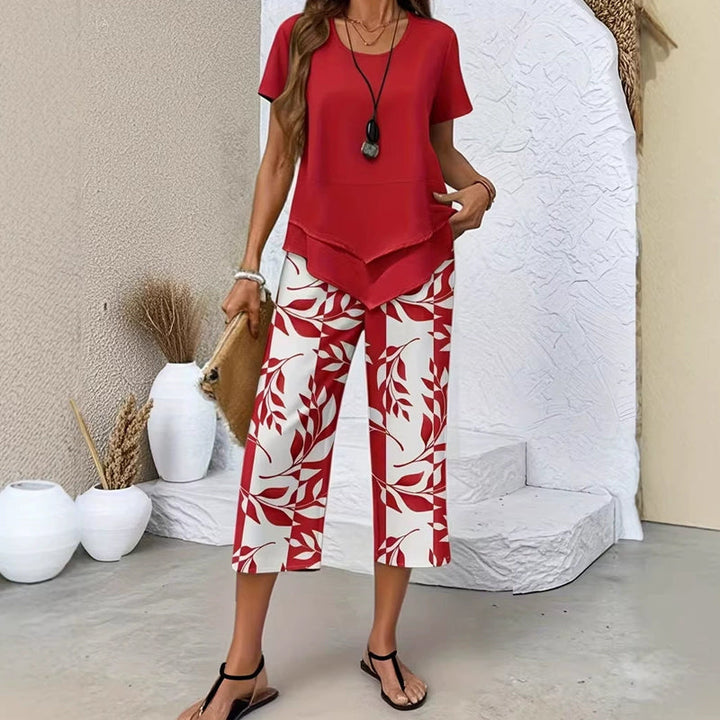 Nalise – Ourlet asymétrique, uni, ensemble