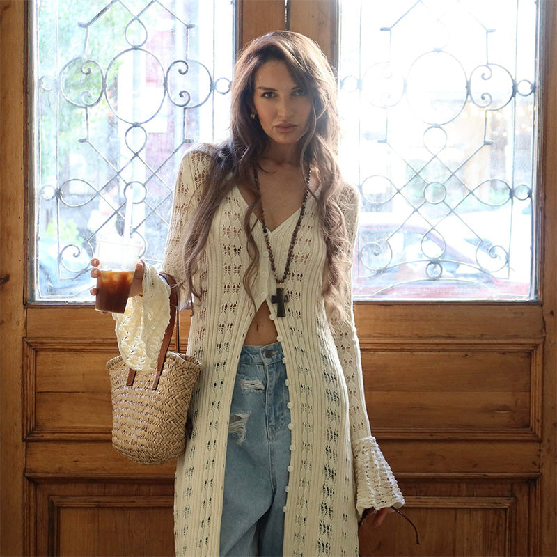 Anvila – Gilet ajouré en crochet