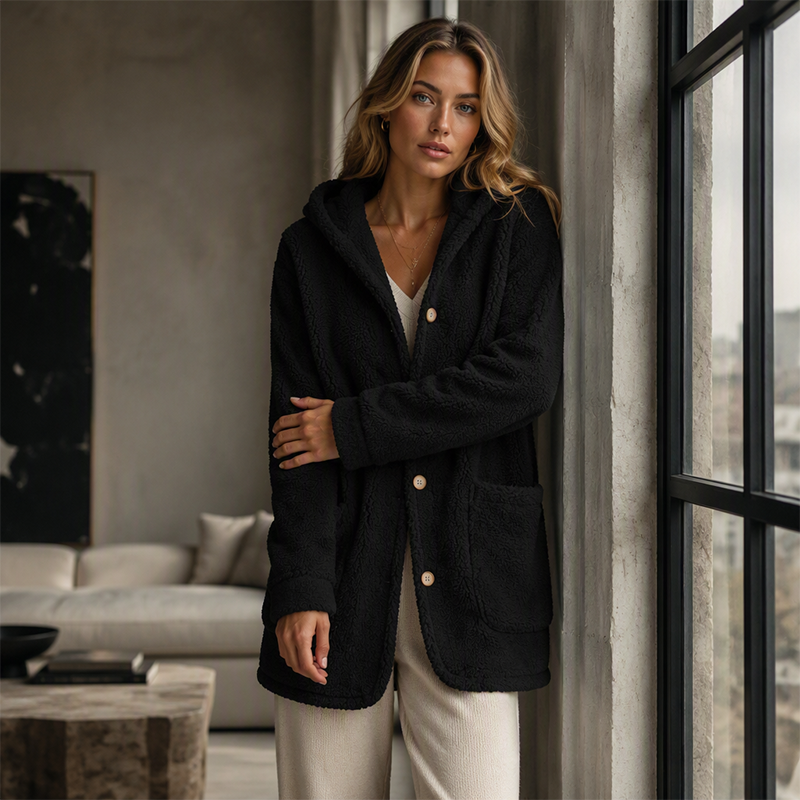 Vesara – Veste tissée à capuche