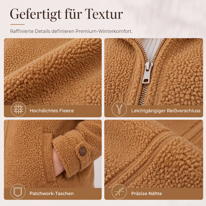Rylena – Veste en polaire sherpa à col montant