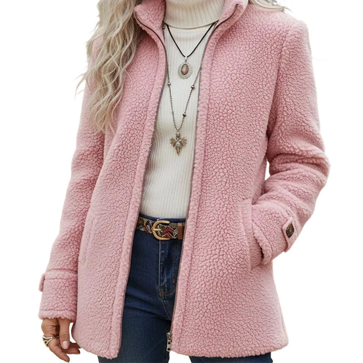 Rylena – Veste en polaire sherpa à col montant