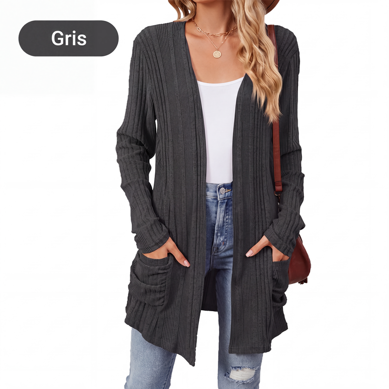 Virela – manteau en maille ouvert