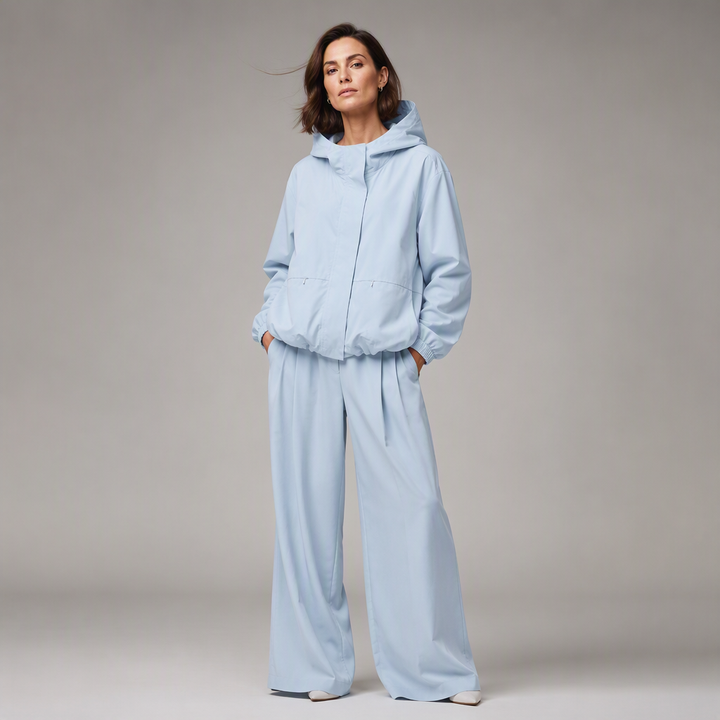 Linara – Veste coupe-vent résistante à l'eau à ourlet blousant