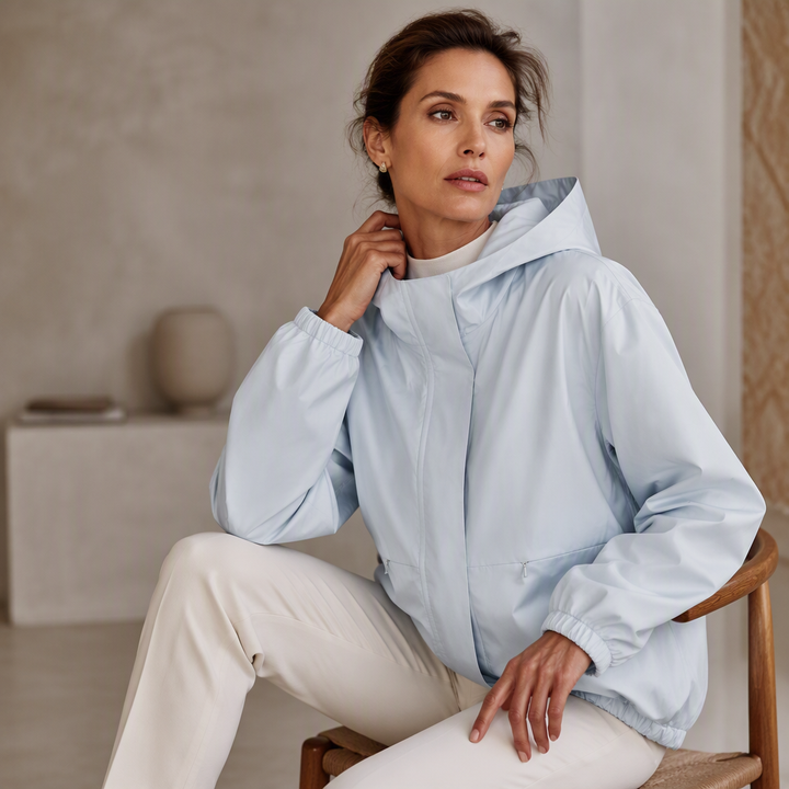 Linara – Veste coupe-vent résistante à l'eau à ourlet blousant