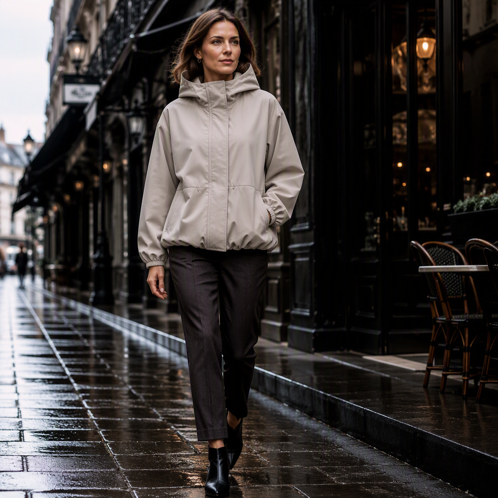 Linara – Veste coupe-vent résistante à l'eau à ourlet blousant