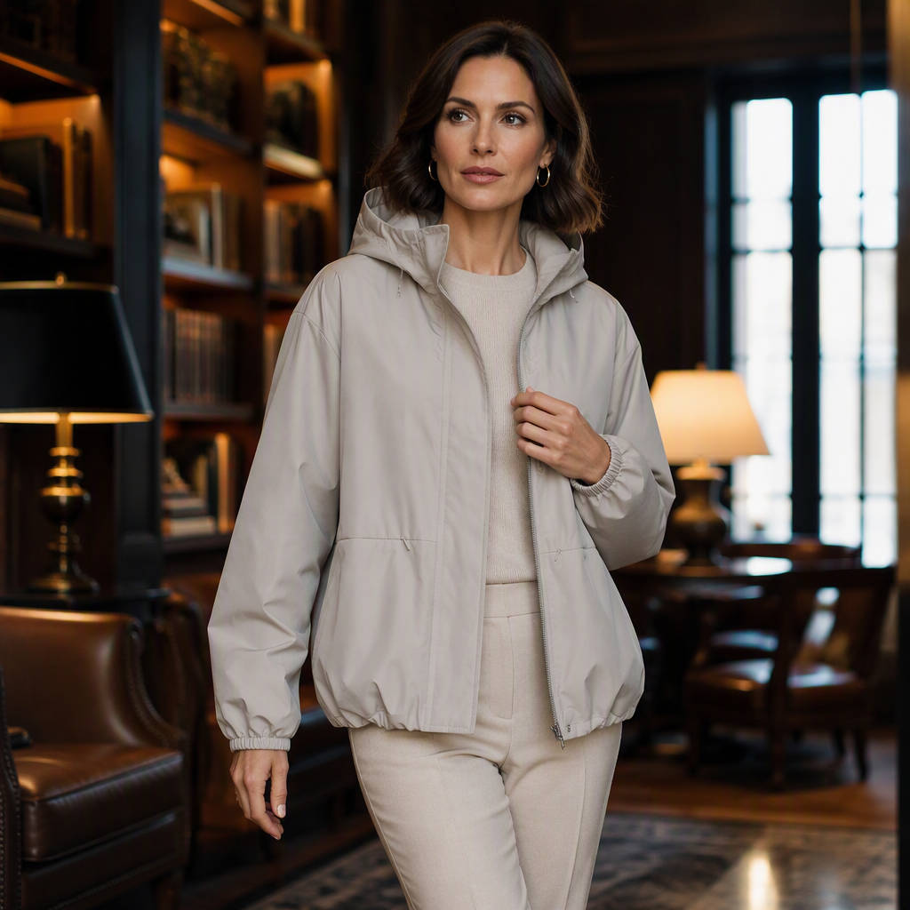 Linara – Veste coupe-vent résistante à l'eau à ourlet blousant
