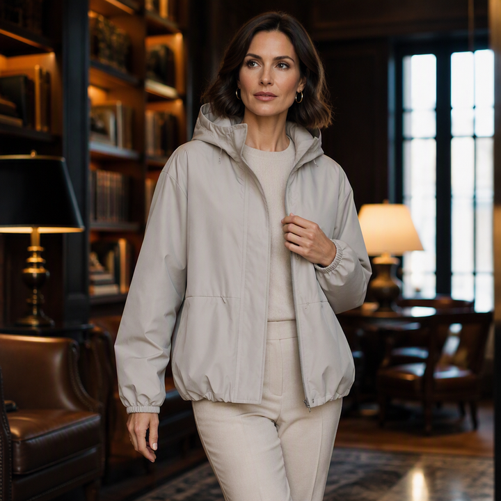 Linara – Veste coupe-vent résistante à l'eau à ourlet blousant