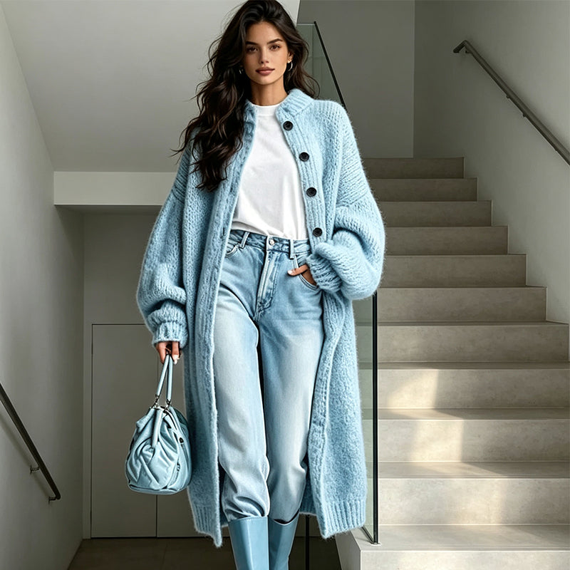 Lanira – Manteau en tricot épais à boutons