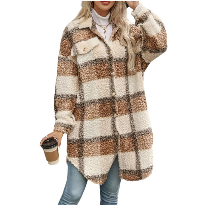 Mireva – Manteau tissé à carreaux