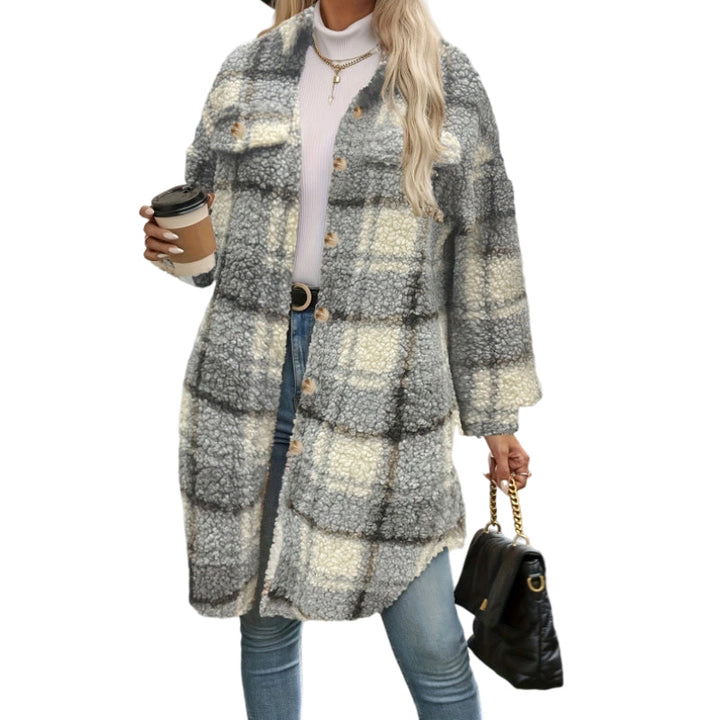 Mireva – Manteau tissé à carreaux