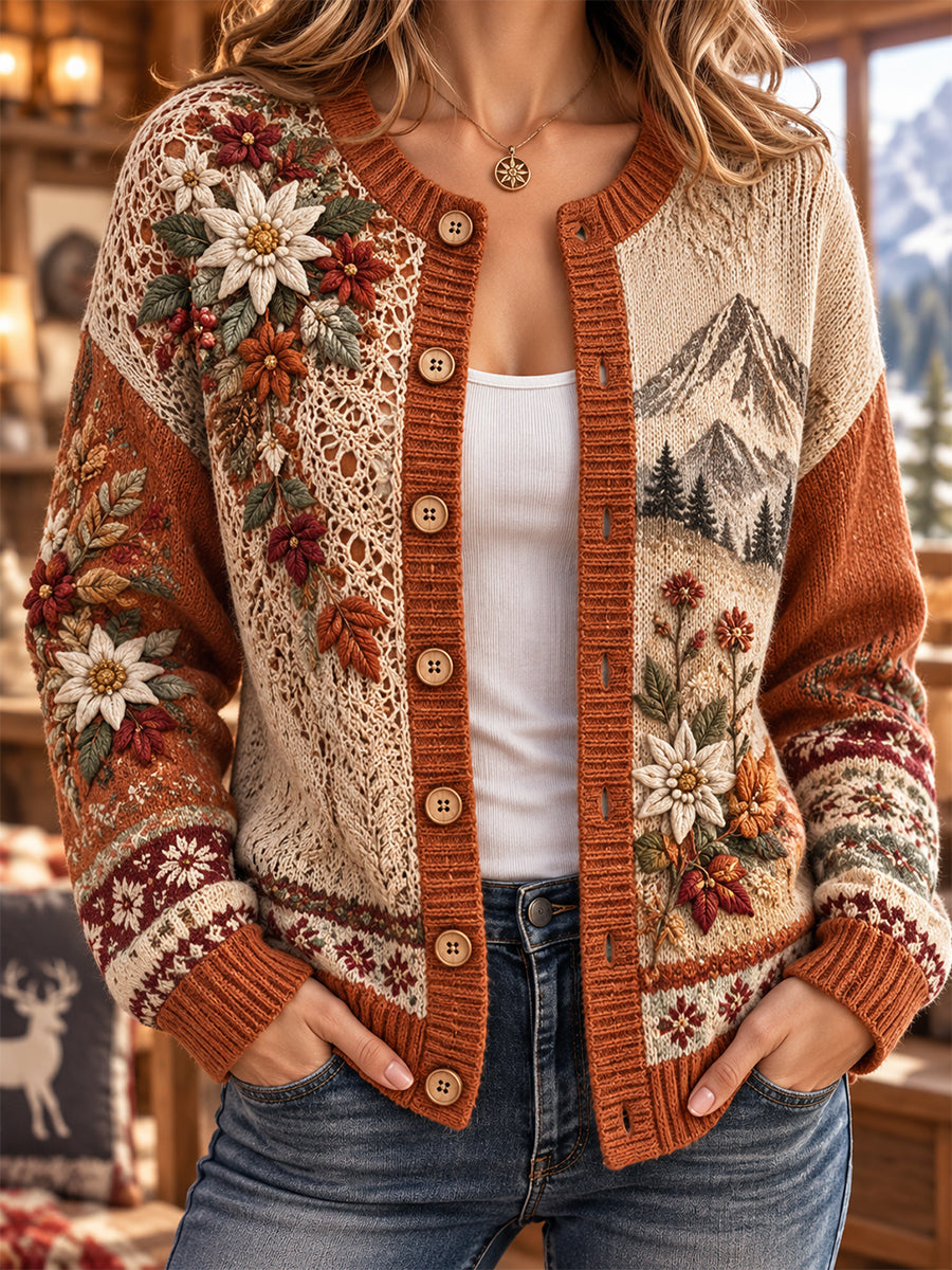 Nelira – Cardigan en tricot imprimé