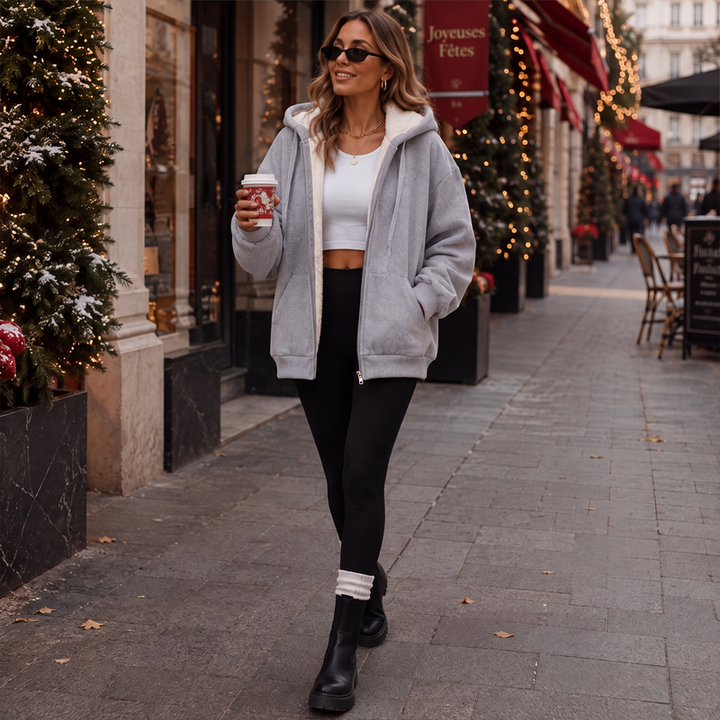 Mireva – Veste à capuche en mélange de fibres